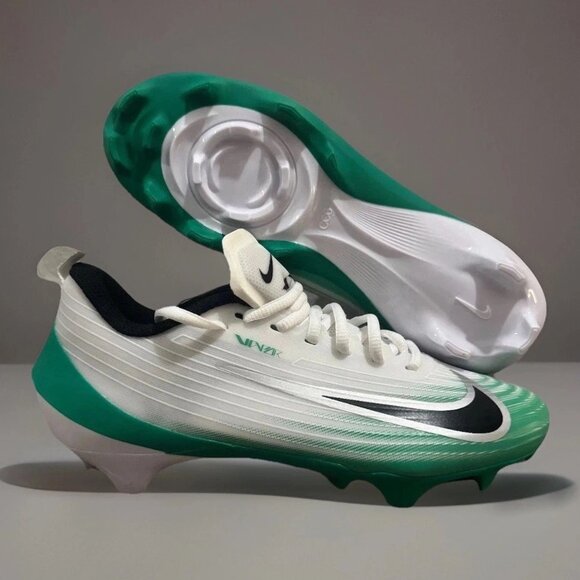 Nike Vapor Speed 3 White Green Football Cleats - Men's Size 7.5 - HM8849-100 - Picture 1 of 6